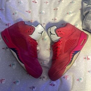 Jordan 5 Red suede